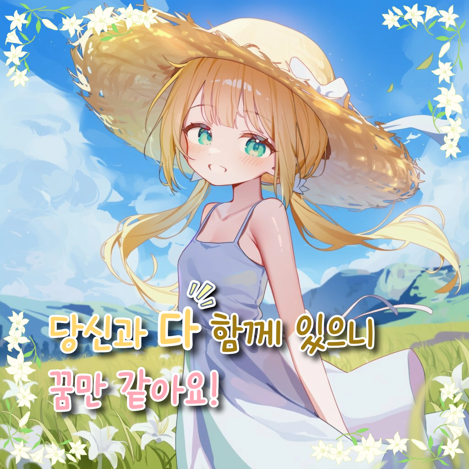 당신과 다 함께 있으니 꿈만 같아요!